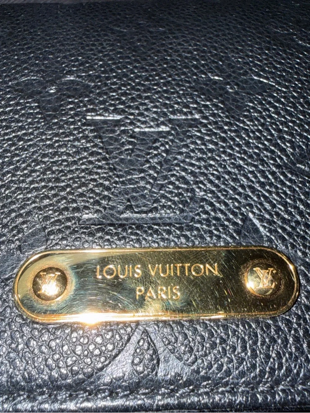 Louis Vuitton Black Monogram Empreinte Wallet on Chain Lily